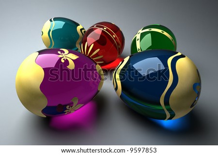 Set Twelve Easter Eggs Isolated On Stock Illustration 130485791 ...