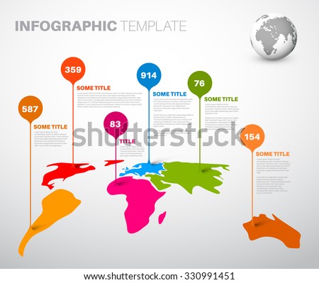 world map infographic template