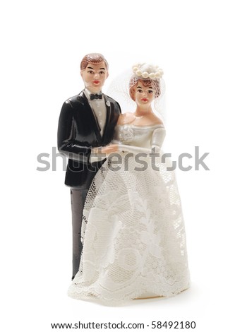 Wedding Bride Groom Couple Doll Isolate Stock Photo 58492180 - Shutterstock