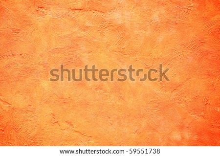 Orange color painting wall