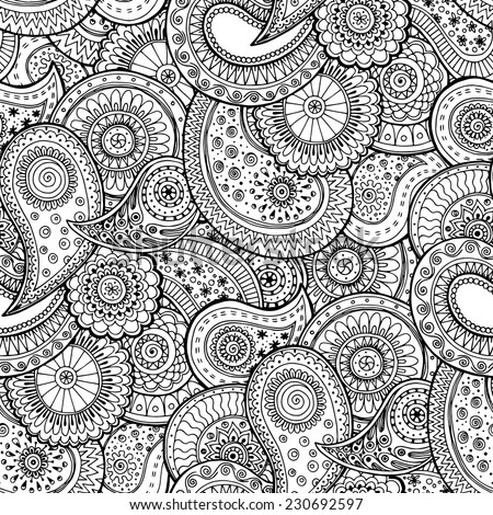 seamless floral retro background pattern vector stock