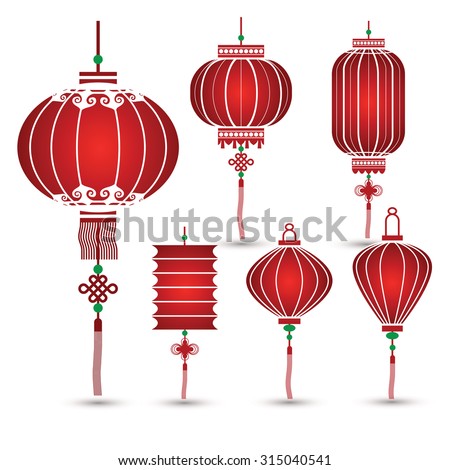 Hand Drawn Set Chinese Paper Sky Stock Vector 359626757 - Shutterstock