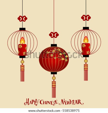 Chinese new year background design. Vector Illustration.