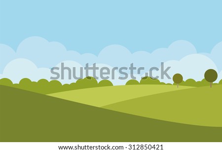green landscape vector