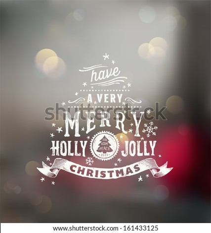 Christmas typography, handwriting
