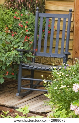 Four Rocking Chairs On Front Porch Stock Photo 3492660 - Shutterstock