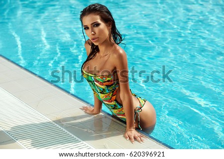 Busty brit does anal and facial Curvy fitness women posing in bikini