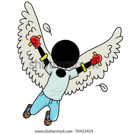 Image result for cartoon flying boy with wings