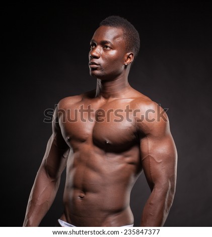 black Muscular women nude Anime boy white hair blue eyes