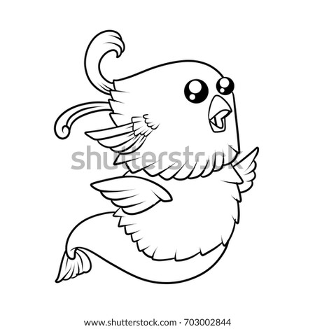 Monster Bird Fish Kid Coloring Book Stock Illustration 703002844 ... Monster Bird Fish Kid Coloring Book Stock Illustration 703002844 ...