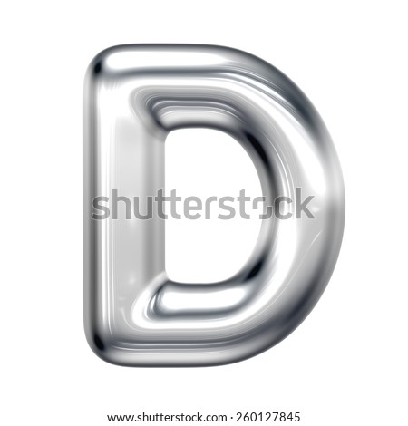 Stock Images similar to ID 77005000 - letter d from chrome solid...