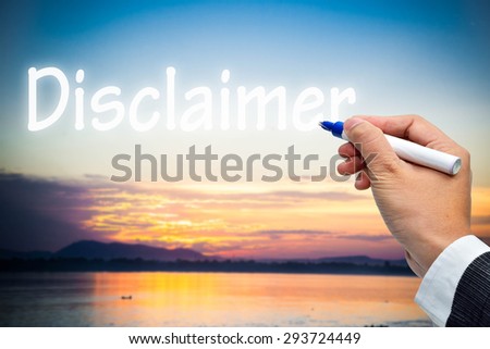 how to write a disclaimer how to write a disclaimer