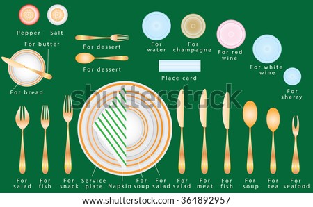 Formal Dinner Etiquette Business Dinner Formal Stock Vector ... Formal Dinner Etiquette Business Dinner Formal Stock Vector ...