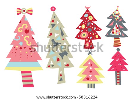 Contemporary Christmas Tree decorative christmas tree contemporary style stock vector 57195223 Contemporary Christmas Tree decorative christmas tree contemporary style stock vector 57195223