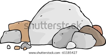 Pile Boulders Rocks Stock Vector 60307183 - Shutterstock