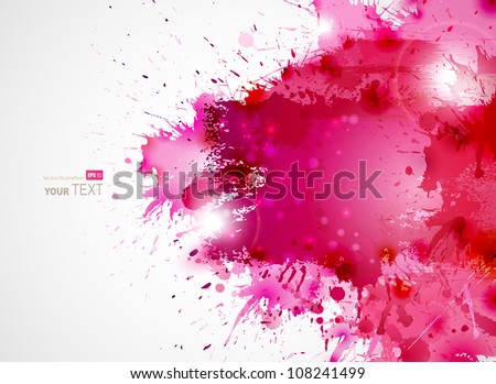 Abstract artistic Background forming by blots