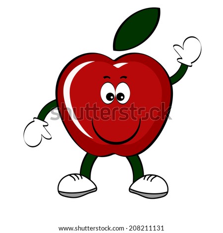 Apple Cartoon Character Muscle Arms Vector Stock Vector 145955309 ...