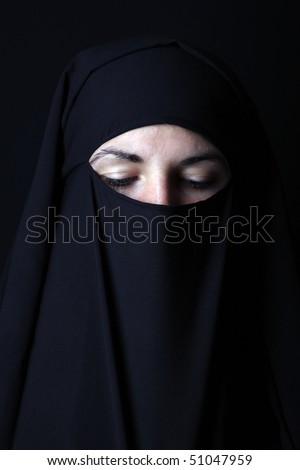 Crying Young Lady Black Hijab Stock Photo 15858301 - Shutterstock