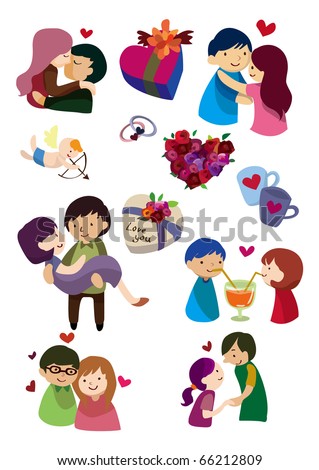 cartoon Valentine's Day icon