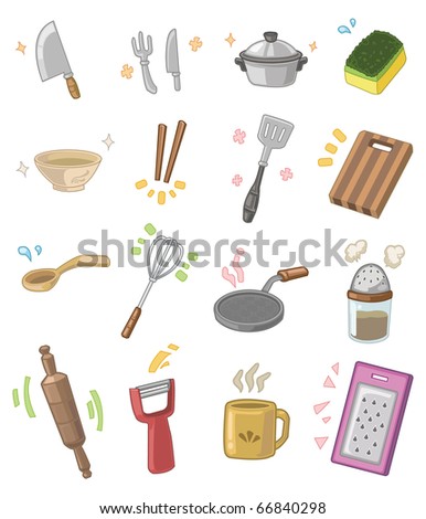 Cartoon Kitchen Utensils Cartoon Kitchen Utensils