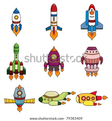 Cartoon Spaceship Icon Stock Vector 93138991 - Shutterstock