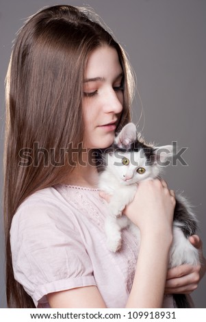 Teen Girl Thirteen Years Old White Stock Photo 99042653 - Shutterstock