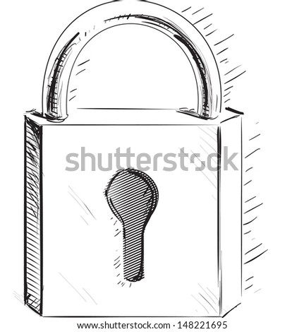 Door Lock Key Sketch Cartoon Illustration Stock Vector 87398228 ...