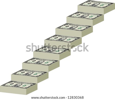 Resultado de imagen para stair made of dollars bills