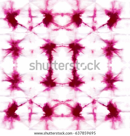 Vector tie dye seamless pattern. Hand drawn shibori print. Ink textured japanese background. Modern batik wallpaper tile. Watercolor endless backdrop.