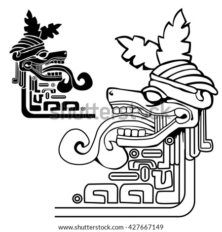 Stock Images similar to ID 86520955 - stylized mayan symbol tattoo ...