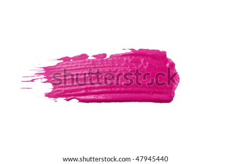 oil paint stroke on white background
