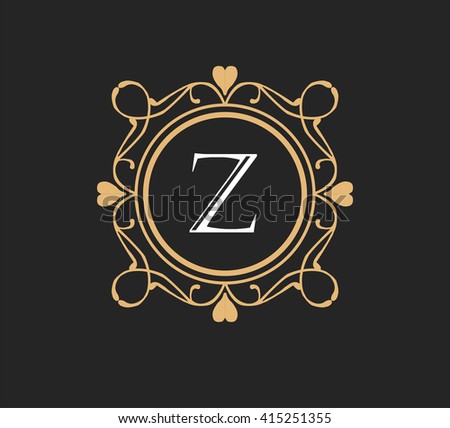 Download Golden Wavy Patterned Letters Numbers Initial Stock Vector ...