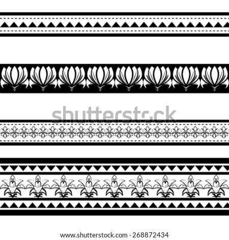 Illustration Of Black Polynesian Armband Tattoo Isolated On White Background Illustration Of Black Polynesian Armband Tattoo Isolated On White Background