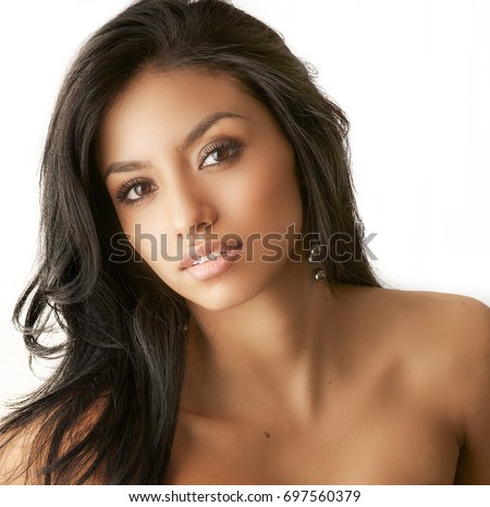 stock photo beautiful exotic young woman 697560379 