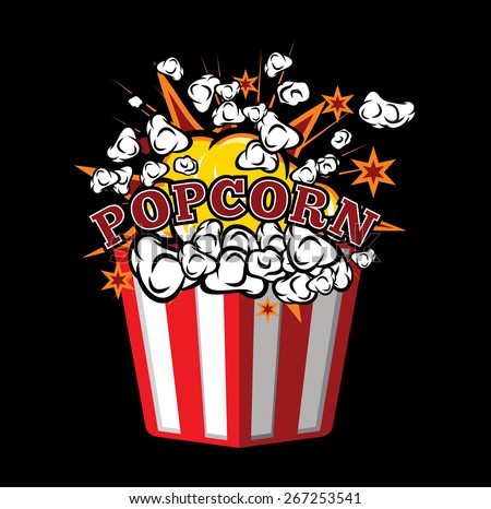 Pop Art Popcorn Design Illustration Popcorn Stock Vector 217535023 ...