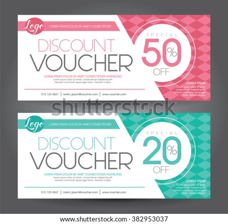 Vector Illustration Discount Voucher Template Clean Stock Vector ...