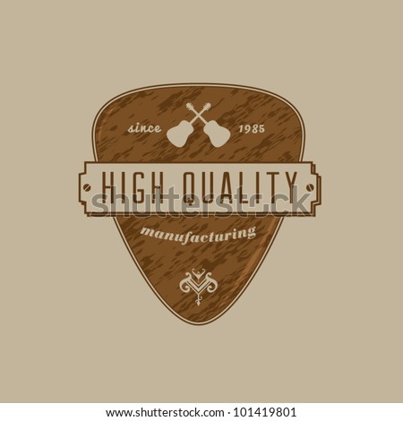 Vintage Guitar Pick Crest