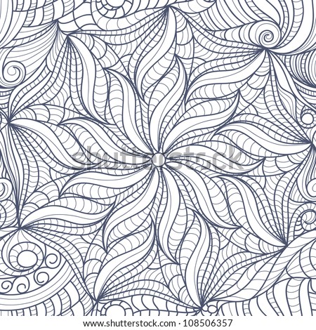 Abstract black white drawing flowers Abstract black white drawing flowers