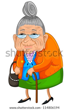 Old Lady Jpeg Version Available My Stock Vector 114806194 - Shutterstock