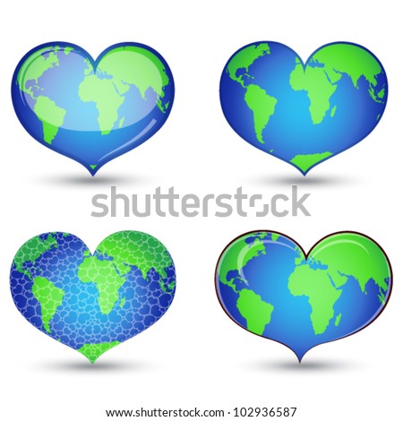 Download Earth Form Heart Stock Vector (Royalty Free) 102936587 ...