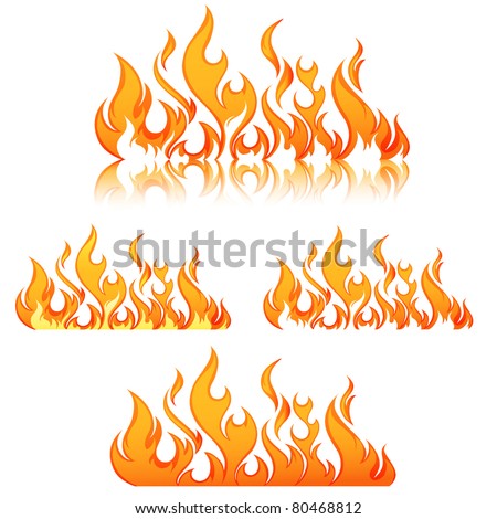 Fire Flames Collage Stock Vector 80468812 - Shutterstock