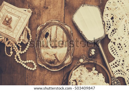 Top View Image Of Vintage Toilet Fashion Objects Next To Photo Frame With Photography Beautiful Top View Image Of Vintage Toilet Fashion Objects Next To Photo Frame With Photography Beautiful