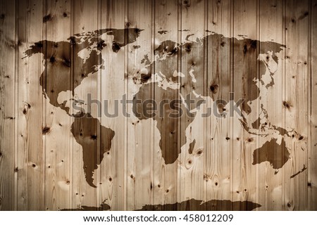 Watercolor World Map Colorful Paint Stock Illustration