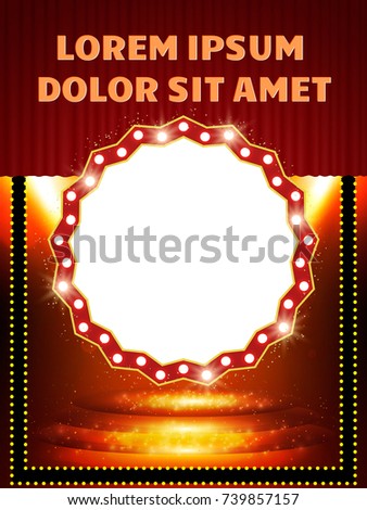 poster template banner podium curtain spotlights stock vector poster template banner podium curtain spotlights stock vector, Presentation templates