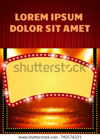 poster template banner podium curtain spotlights stock vector poster template banner podium curtain spotlights stock vector, Presentation templates
