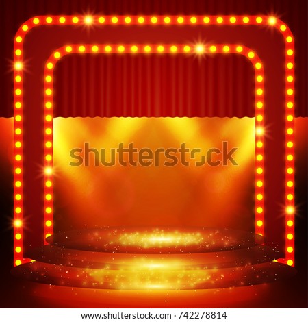 poster template banner podium curtain spotlights stock vector poster template banner podium curtain spotlights stock vector, Presentation templates