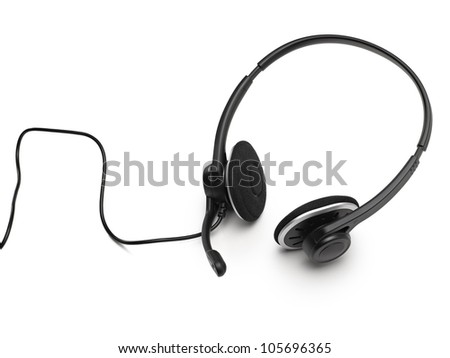 headset on a white background