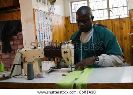 Industrial Size Textile Factory Africa African Stock Photo 