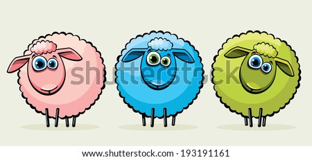 Big Cartoon Eye Sheep Stock Photos, Images, & Pictures | Shutterstock