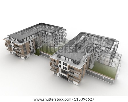 Apartment Building Drawing apartment building design progress architecture visualization Apartment Building Drawing apartment building design progress architecture visualization